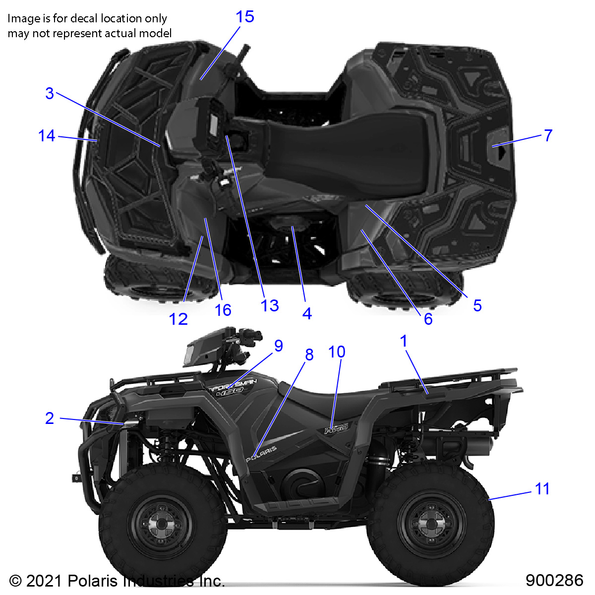 BODY, DECALS - A21SEG57A1/A3/A5 (900286)