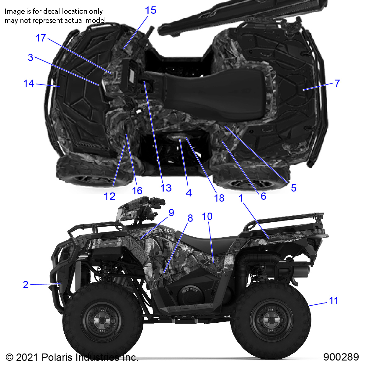 BODY, DECALS - A21SHD57A9 (900289)