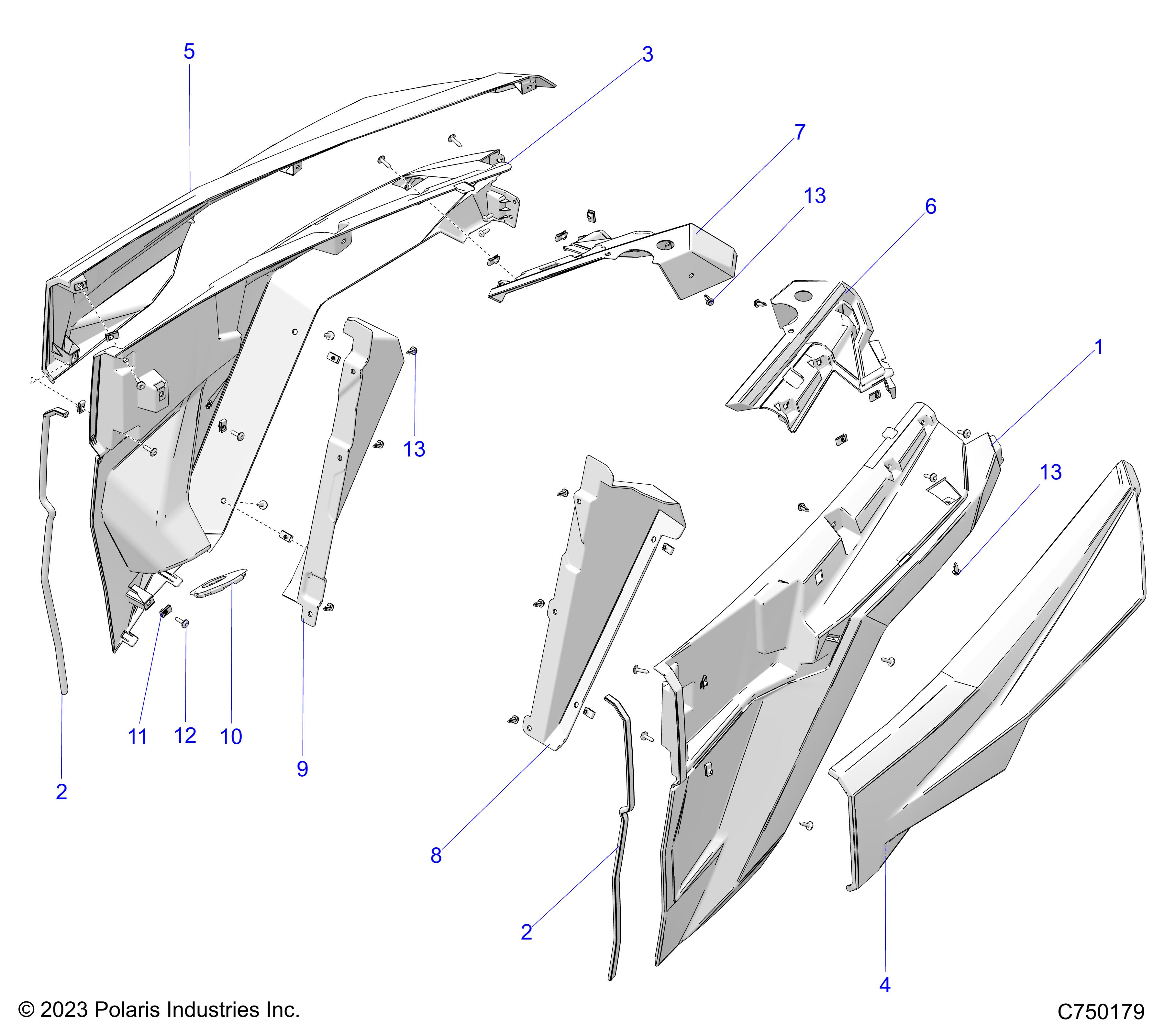 BODY, REAR FENDERS - Z25RPE2KA4/B4 (C750179)