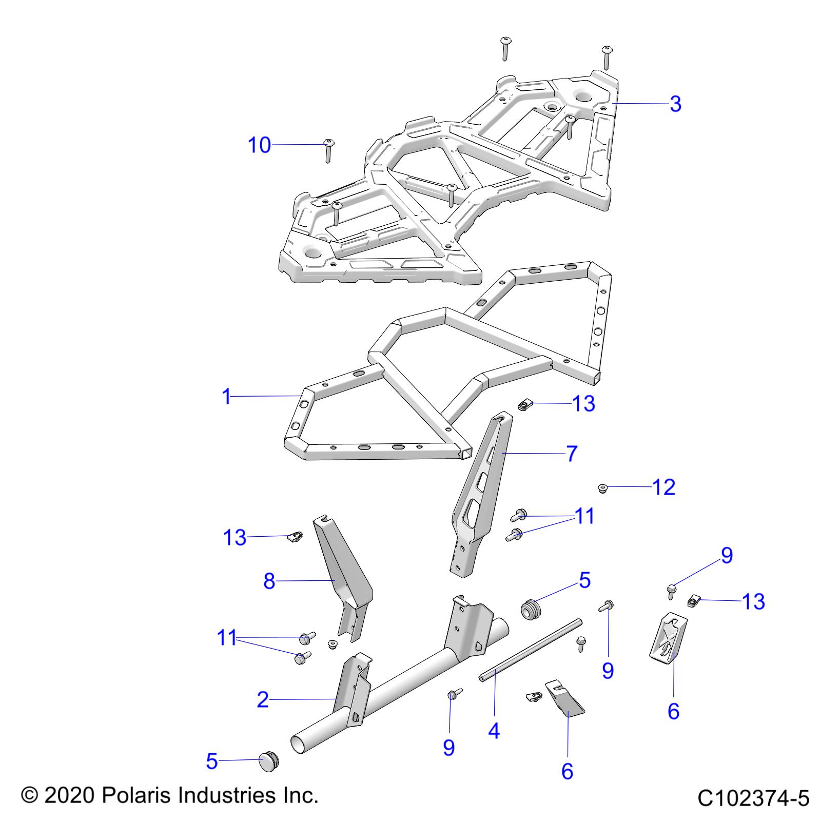 BODY, REAR RACK - A20SVA85A3 (C102374-5)