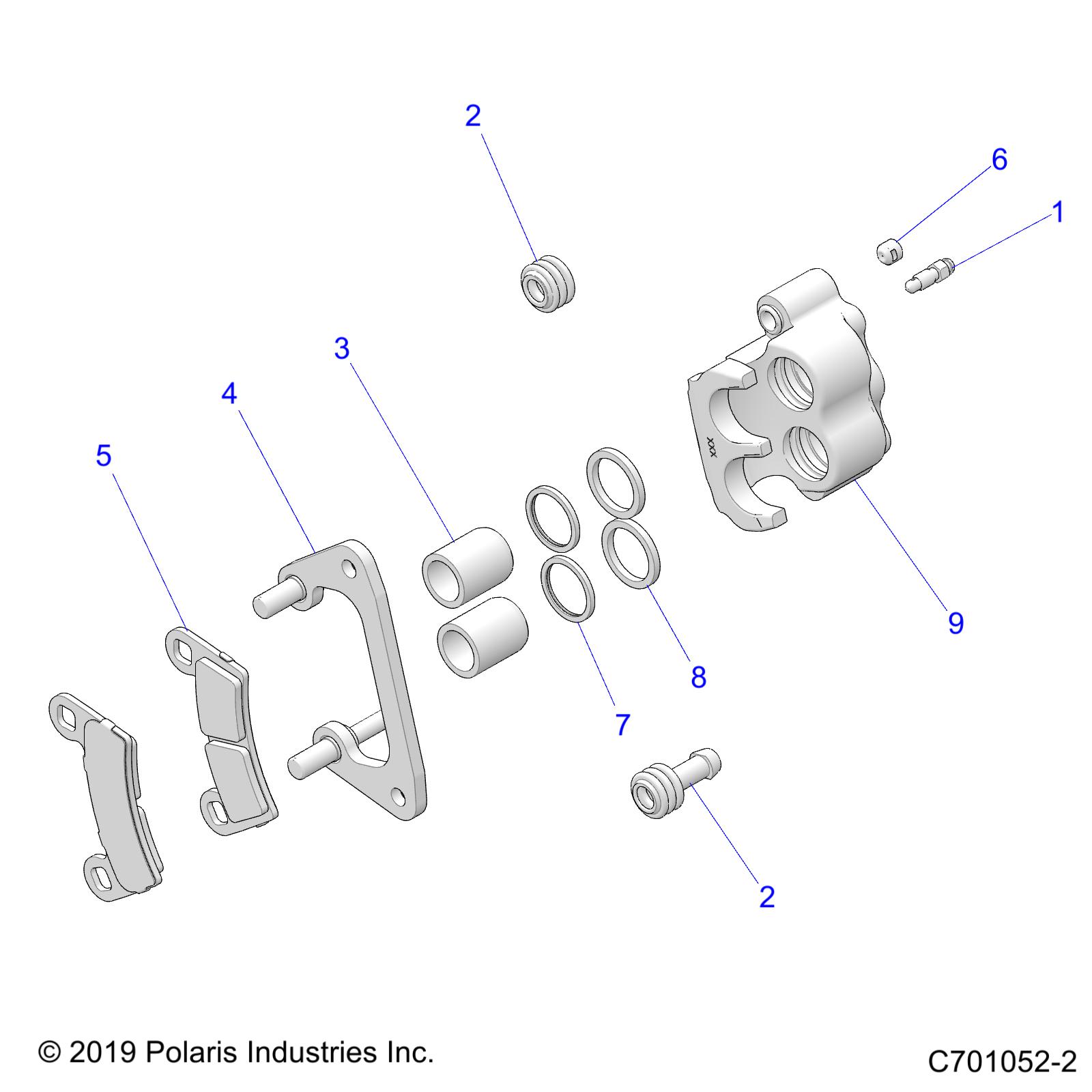 BRAKES, FRONT CALIPER - Z22CHA57A2/K2 (C701052-2)