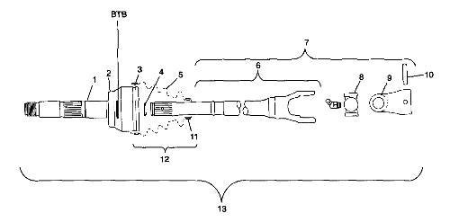 CV JOINT - BTB - W98CH50A(C)(D)(E)(F) (4950135013b004)