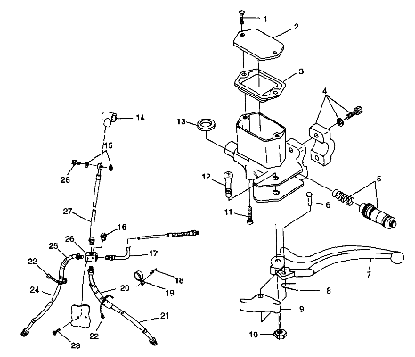 CONTROLS - MASTER CYLINDER/BRAKE LINE - W98CH50A(C)(D)(E)(F) (4950135013b011)