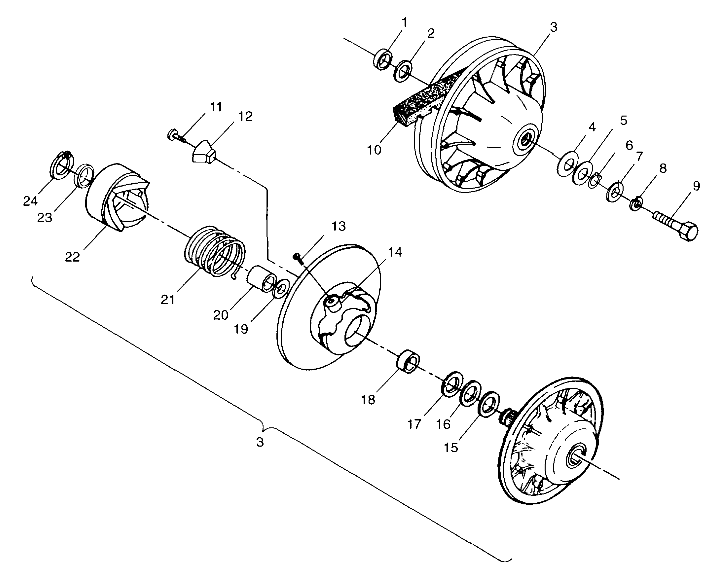 DRIVEN CLUTCH - W98CH50A(C)(D)(E)(F) (4950135013c005)