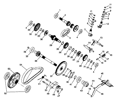 GEARCASE (Internal Components) - W98CH50A(C)(D)(E)(F) (4950135013d003)