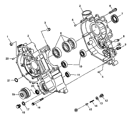 CRANKCASE - W98CH50A(C)(D)(E)(F) (4950135013d009)