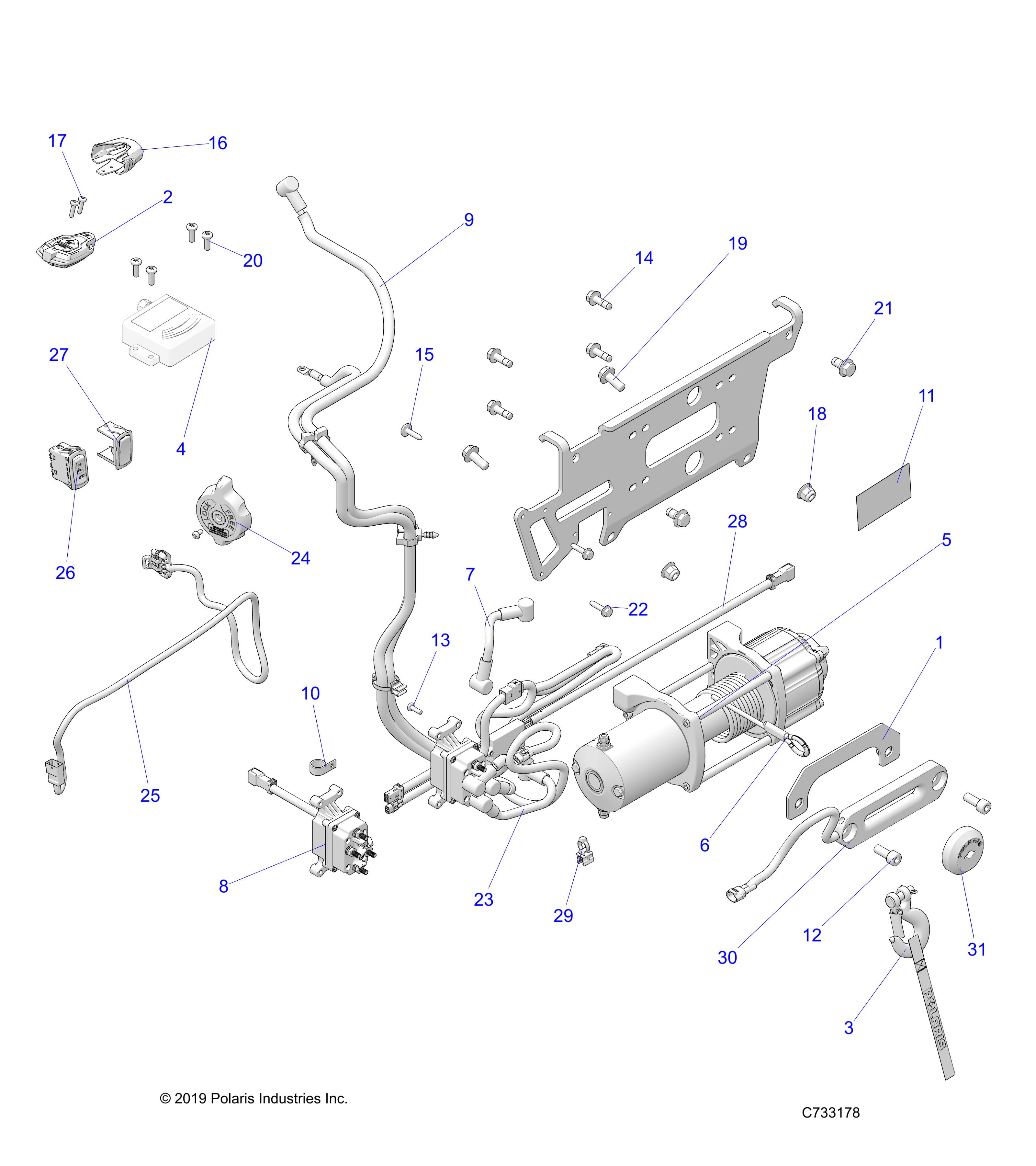 ACCESSORY, WINCH - R20RRW99A9/AA/AP/AX/B9/BA/BF/BP/BX (C733178)