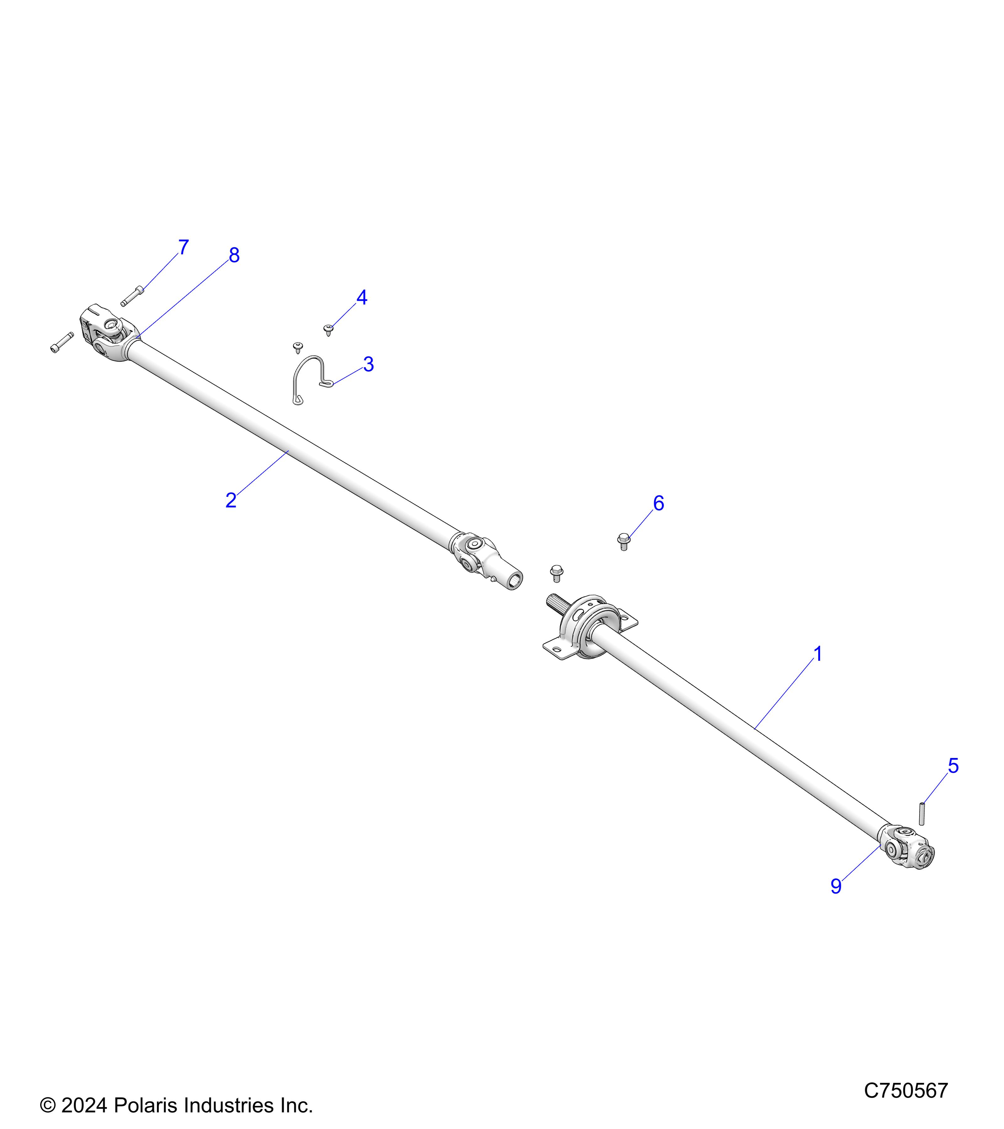 DRIVE TRAIN, PROP SHAFT - Z25XPB92AP/BP (C750567)