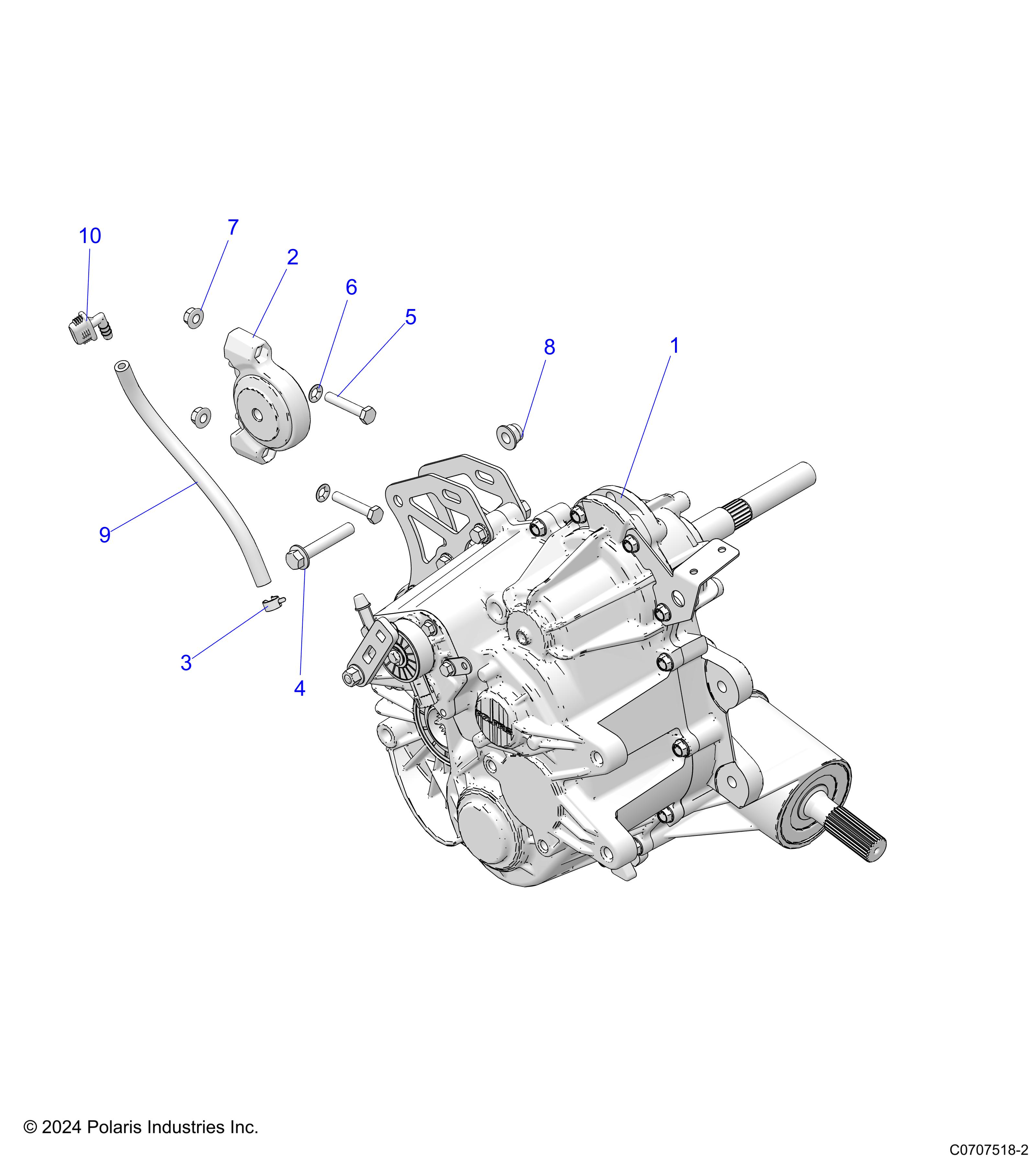 DRIVE TRAIN, MAIN GEARCASE, MOUNTING - D25M2A57B4/G57B4/U57B4/W57B4 (C0707518-2)