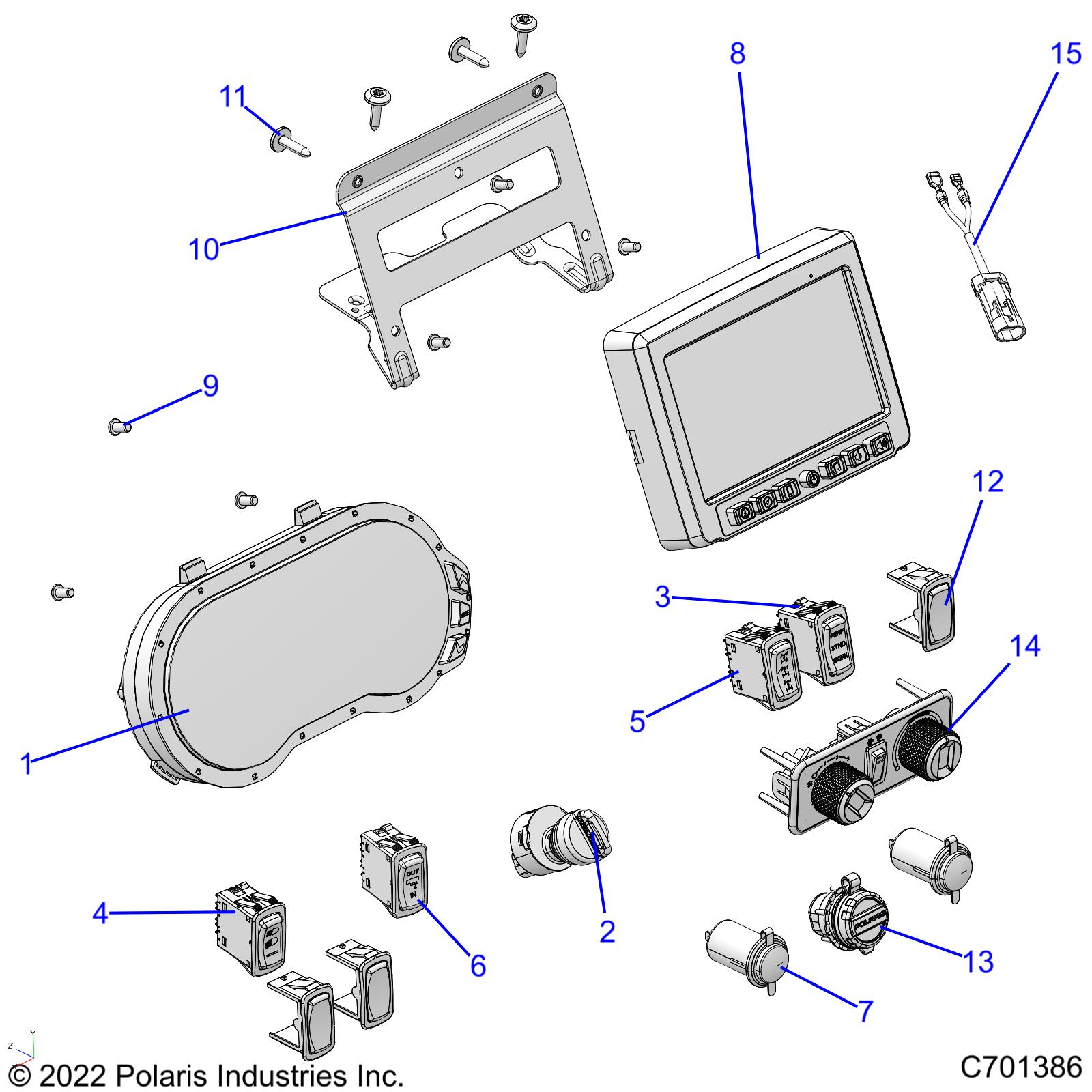 ELECTRICAL, DASH INSTRUMENTS - R22RSV99AG/BG/2AG/2BG (C701386)