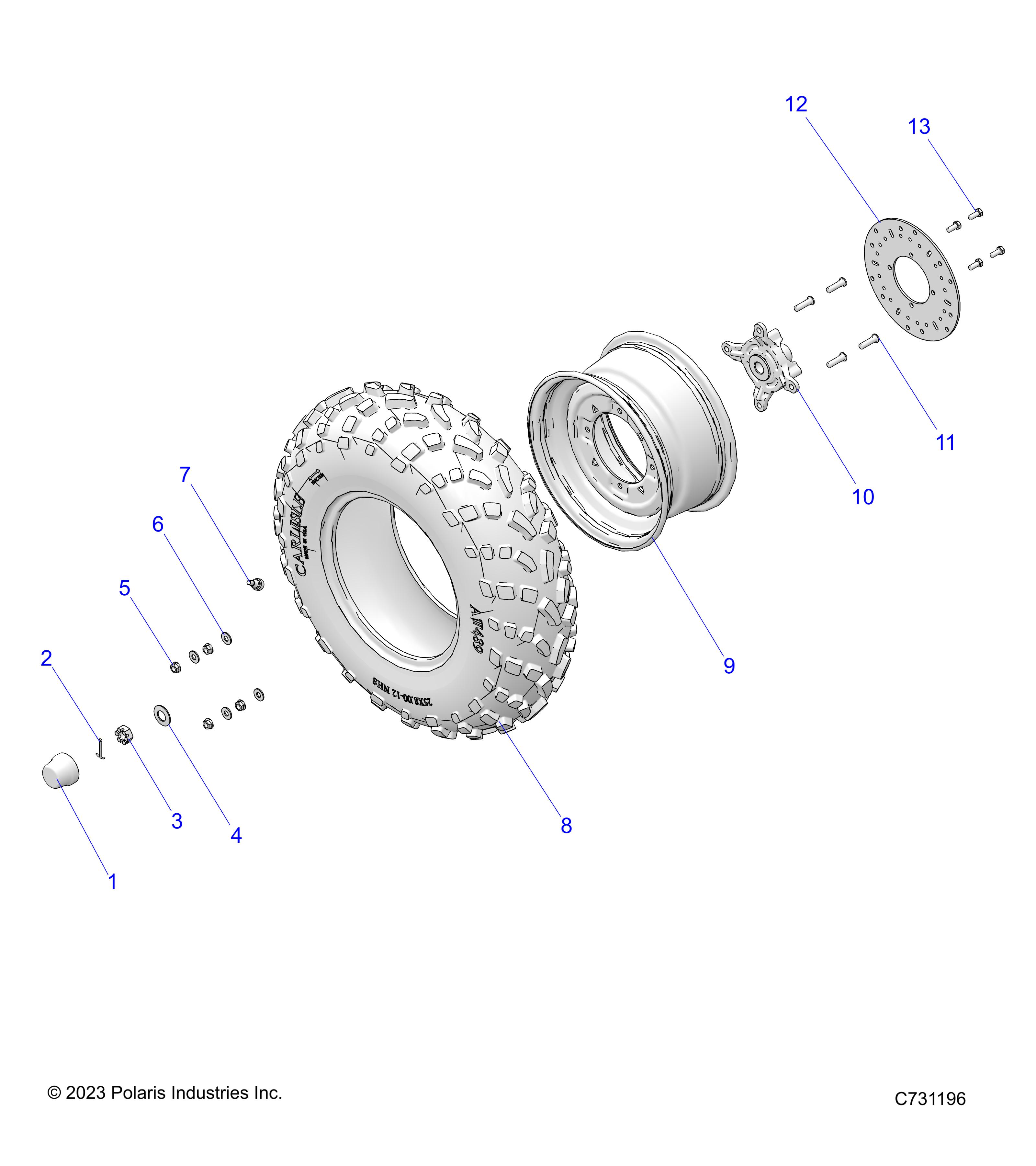 WHEELS, FRONT - R25MAA57L1 (C731196)