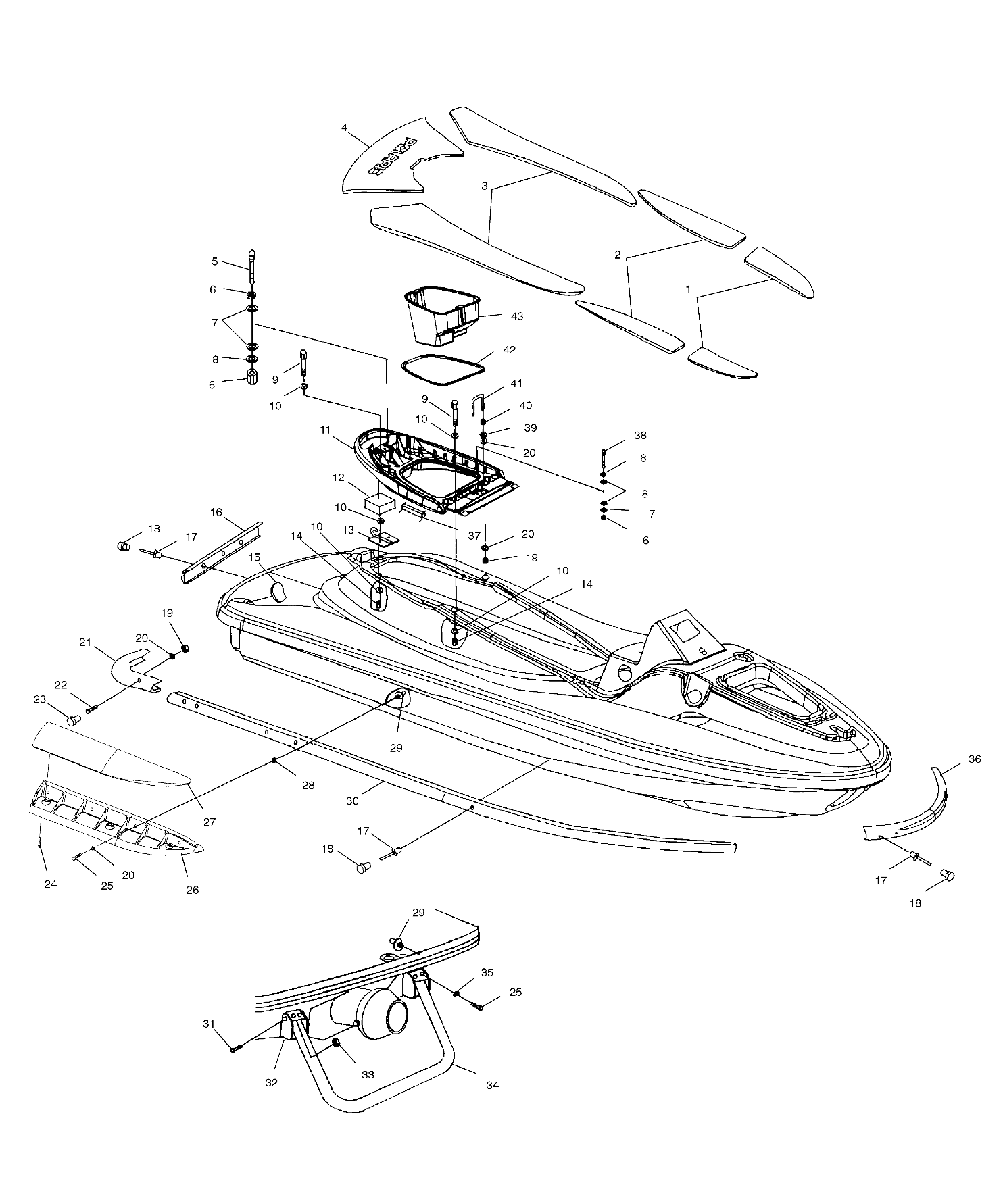 HULL and BODY - B995094 (4951485148A007)