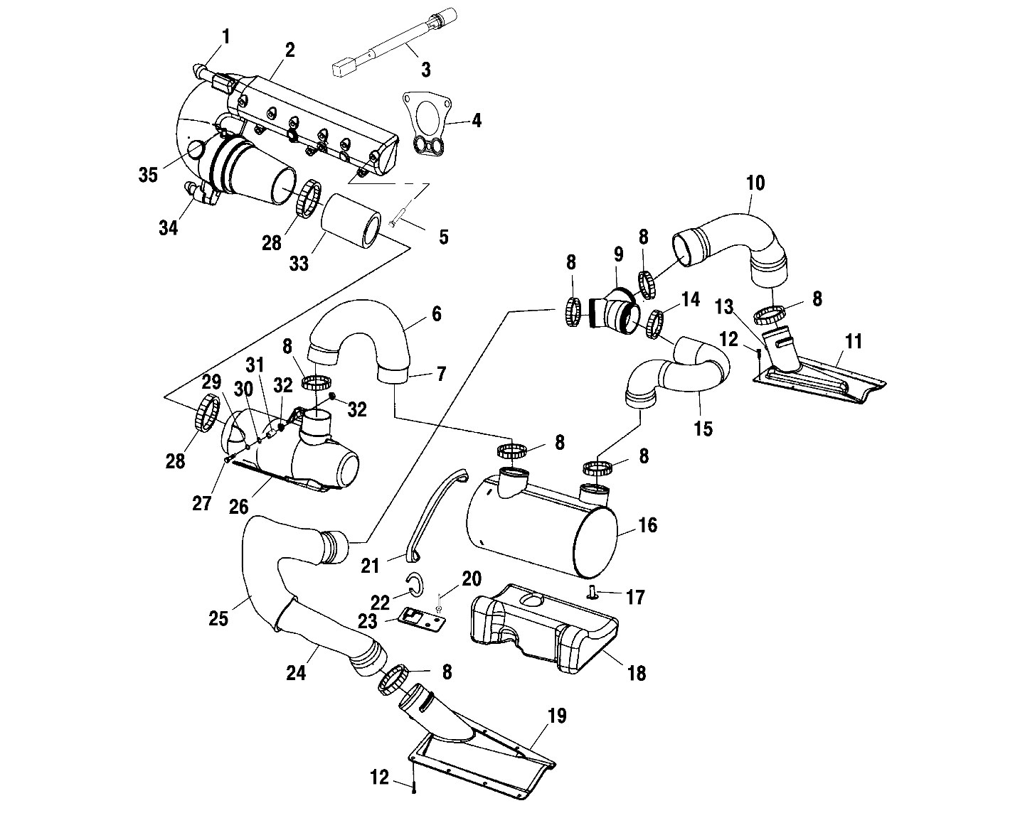 EXHAUST SYSTEM - I995094 (4951485148B008)