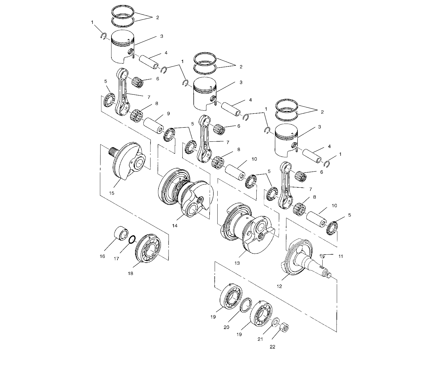 CRANKSHAFT & PISTON - B994978 (4951515151c004)