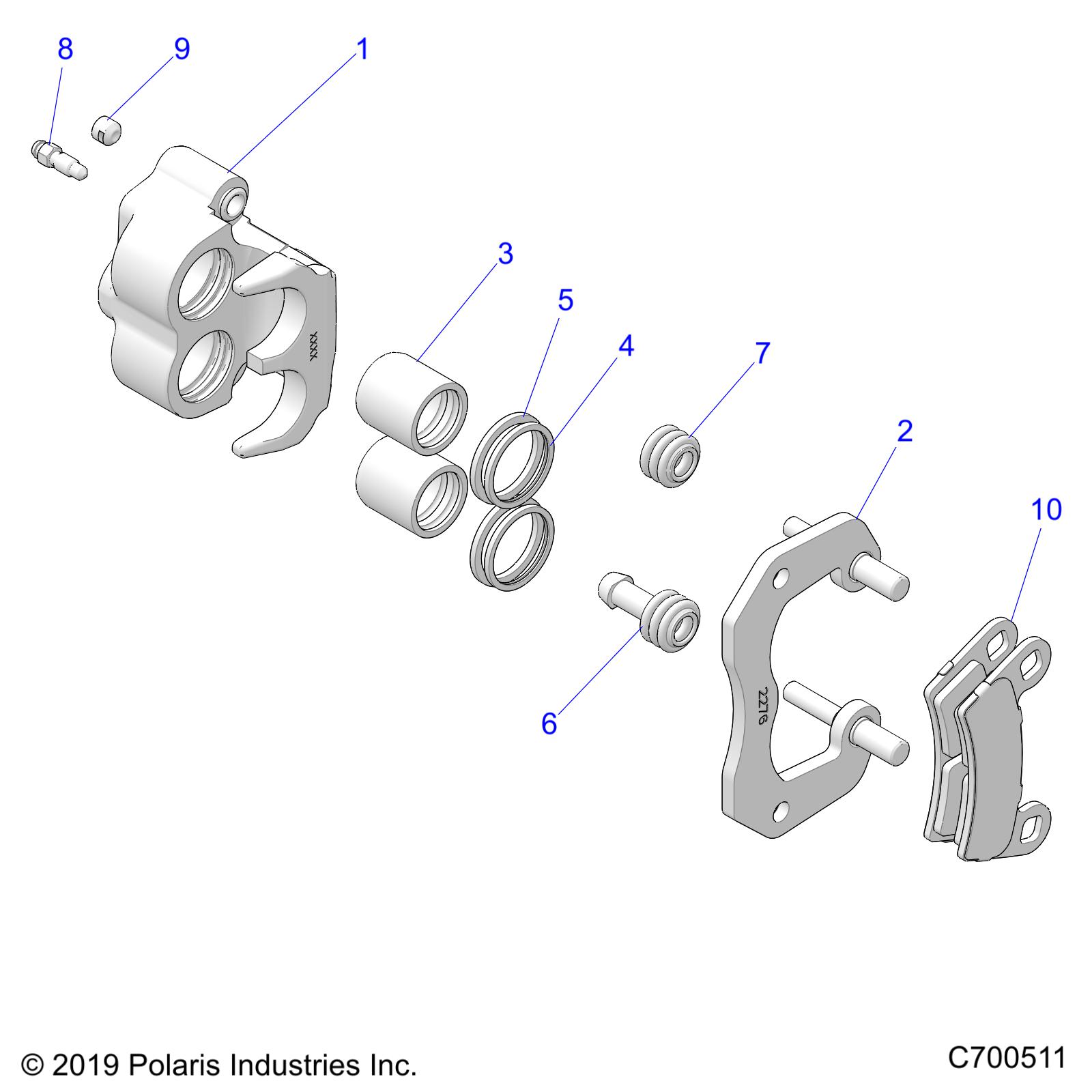 BRAKES, CALIPER, REAR - D22P4EP99A4/B4/F99A4 (C700511)