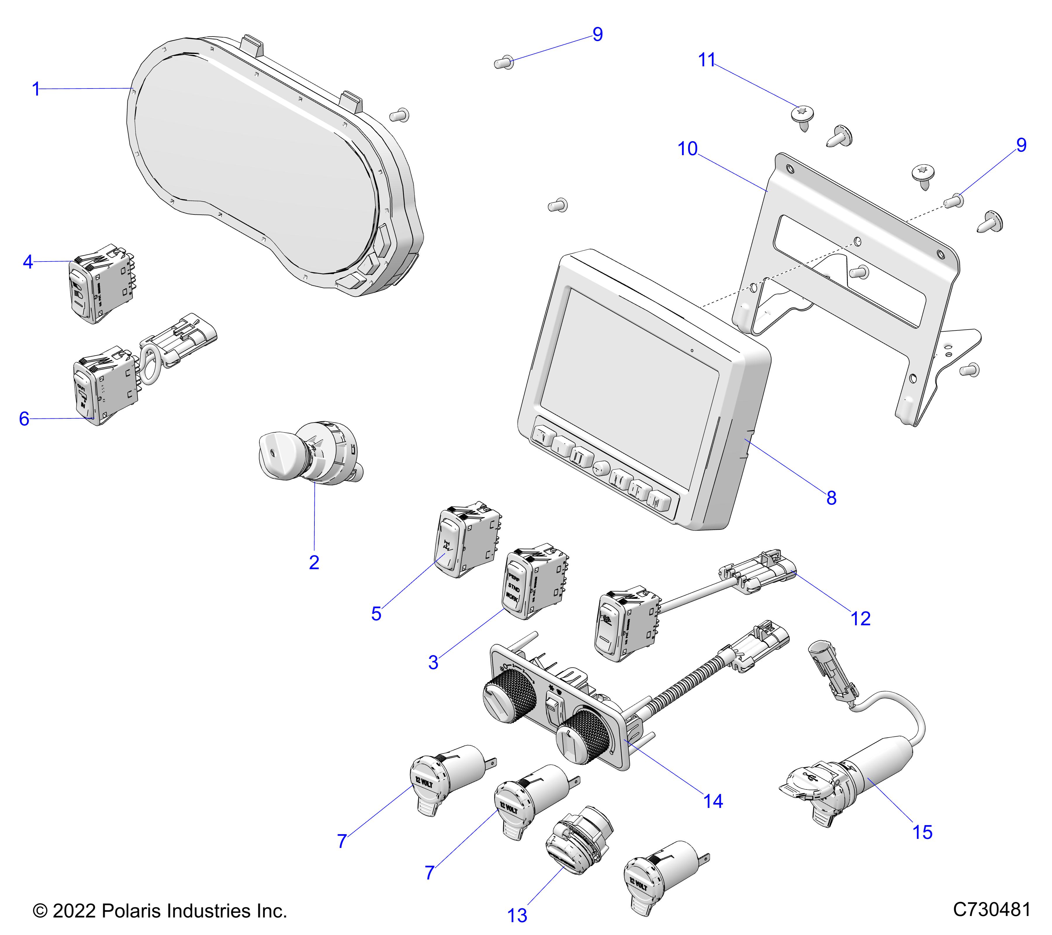 ELECTRICAL, DASH INSTRUMENTS - R23RSU99A9/AJ/AK/AX/B9/BJ/BK/BX (C730481)