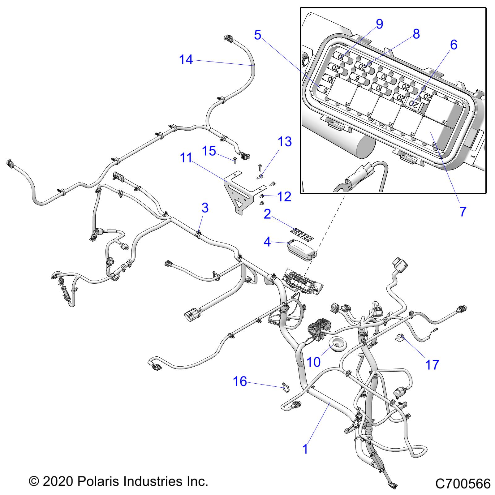 ELECTRICAL, WIRE HARNESSES - R20M4A57B1/B9/EBH (C700566)