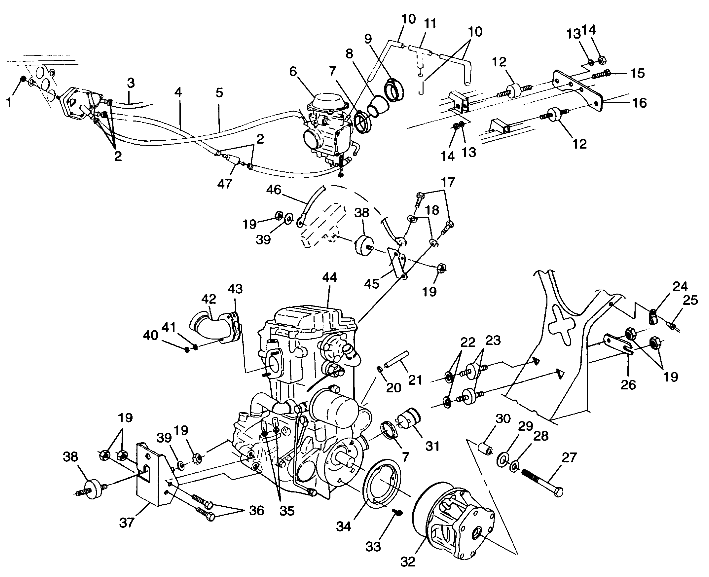 ENGINE MOUNTING - A99CH50AC (4952455245a013)