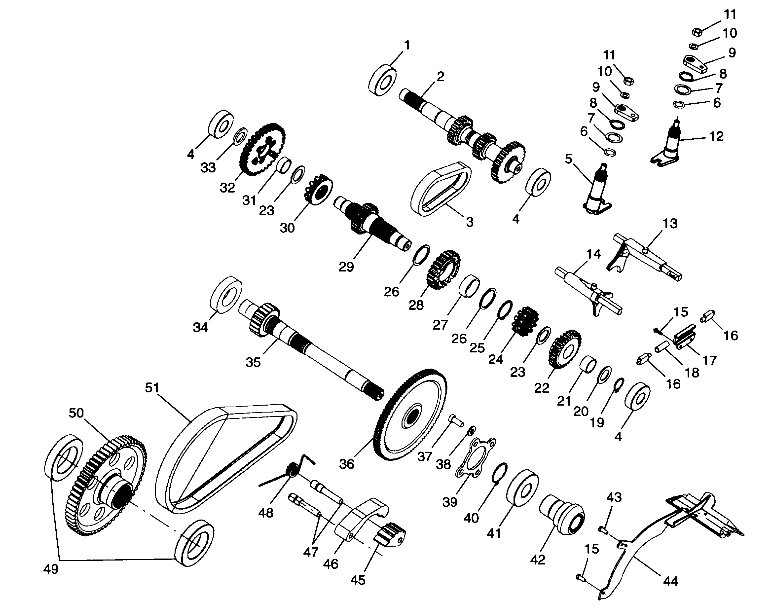 GEARCASE (Internal Components) - A99CH50AC (4952455245d003)