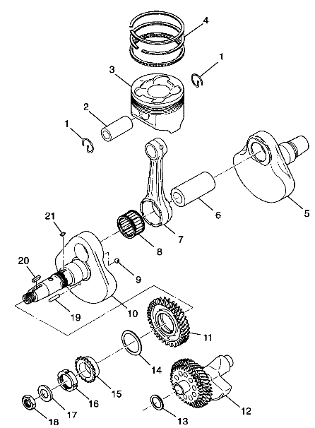 CRANKSHAFT and PISTON - A99CH50AC (4952455245d009)