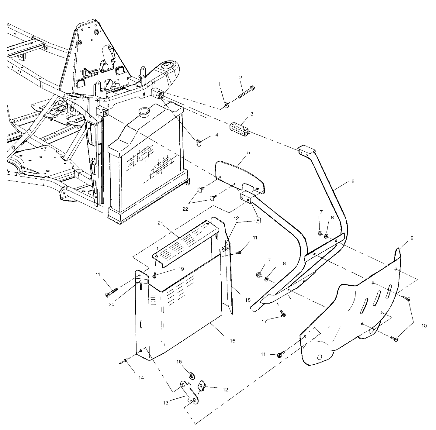 FRONT BUMPER and SHIELDS - A99BG38CB (4952505250a007)