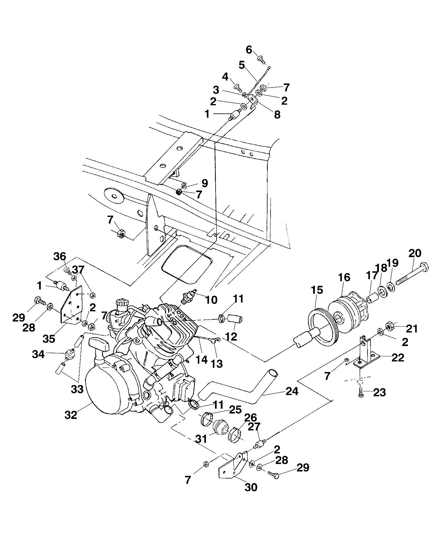 ENGINE MOUNTING - A99BG38CB (4952505250a009)