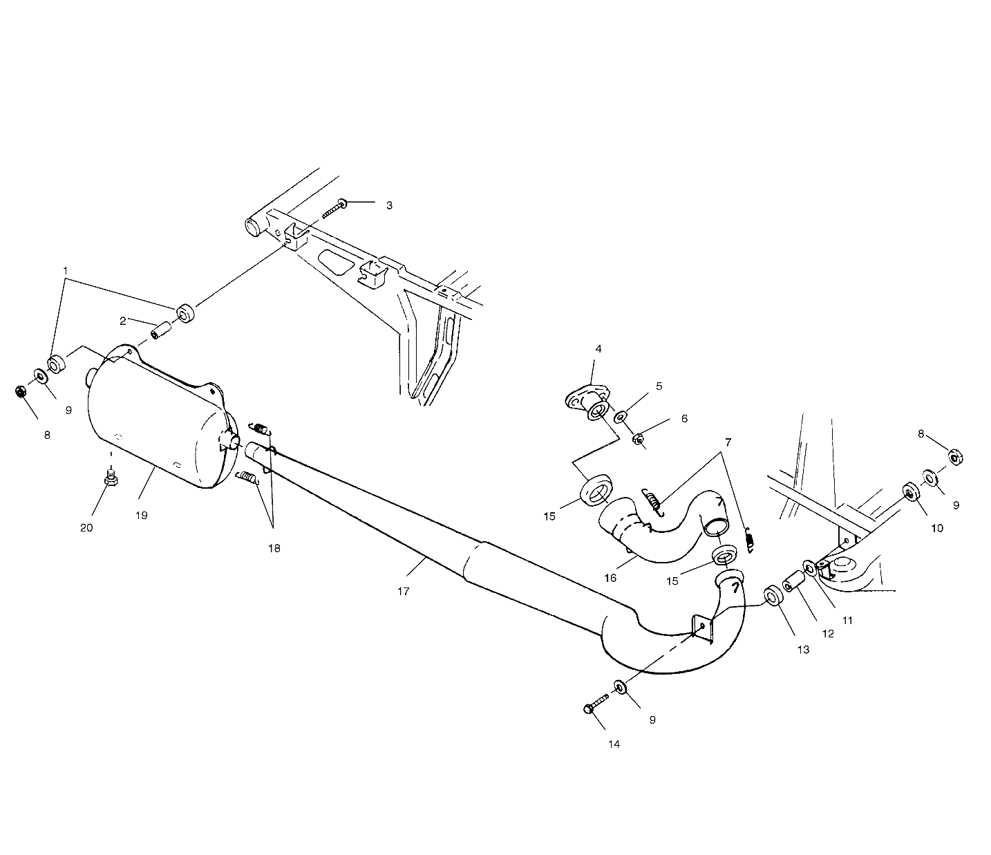 EXHAUST SYSTEM - A99BG38CB (4952505250a012)