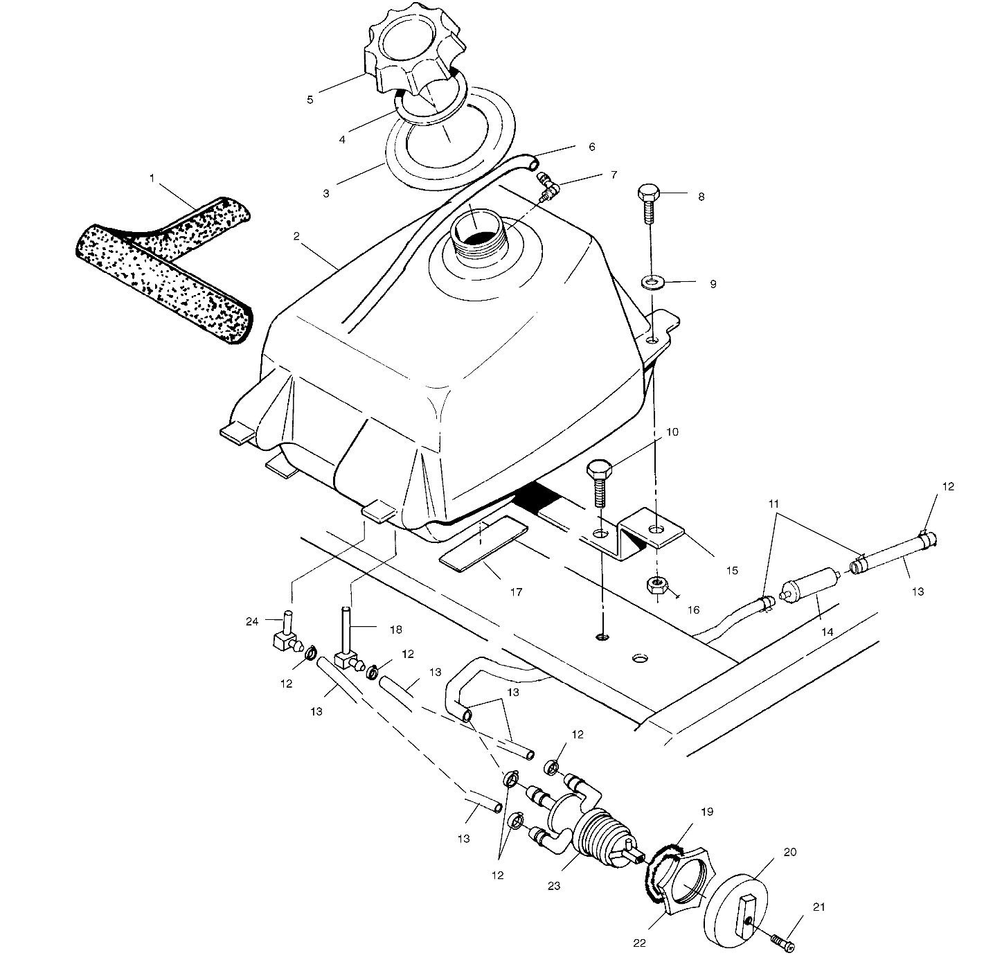 FUEL TANK - A99BG38CB (4952505250a013)