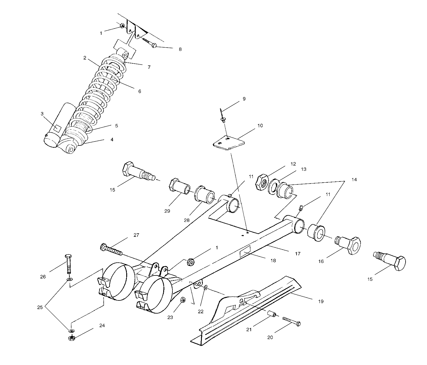 SWING ARM/SHOCK MOUNTING - A99BG38CB (4952505250c007)