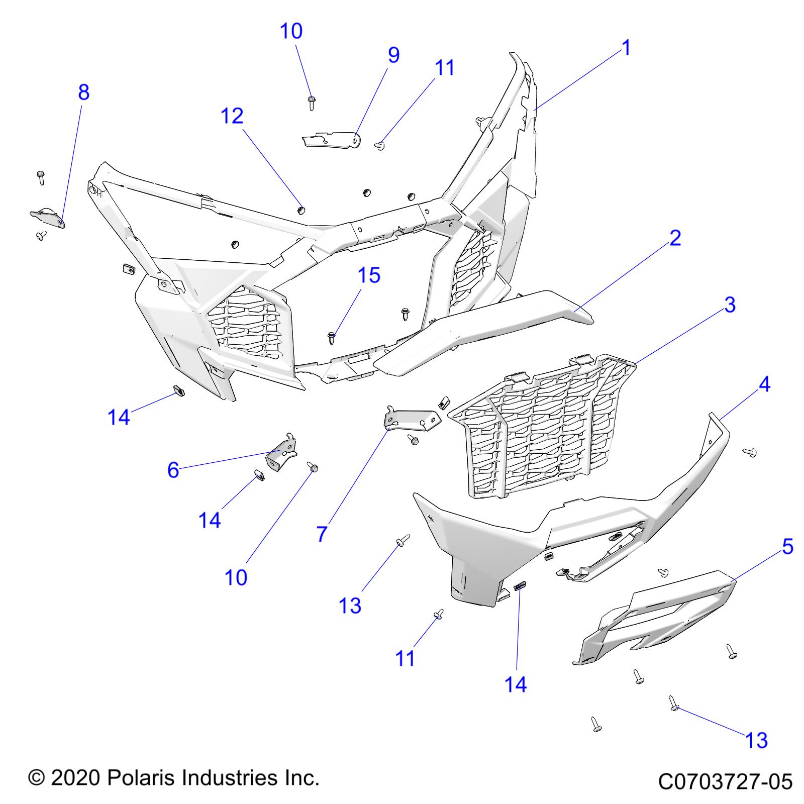 BODY, FRONT BUMPER - Z23RGK2KAJ/BJ (C0703727-05)