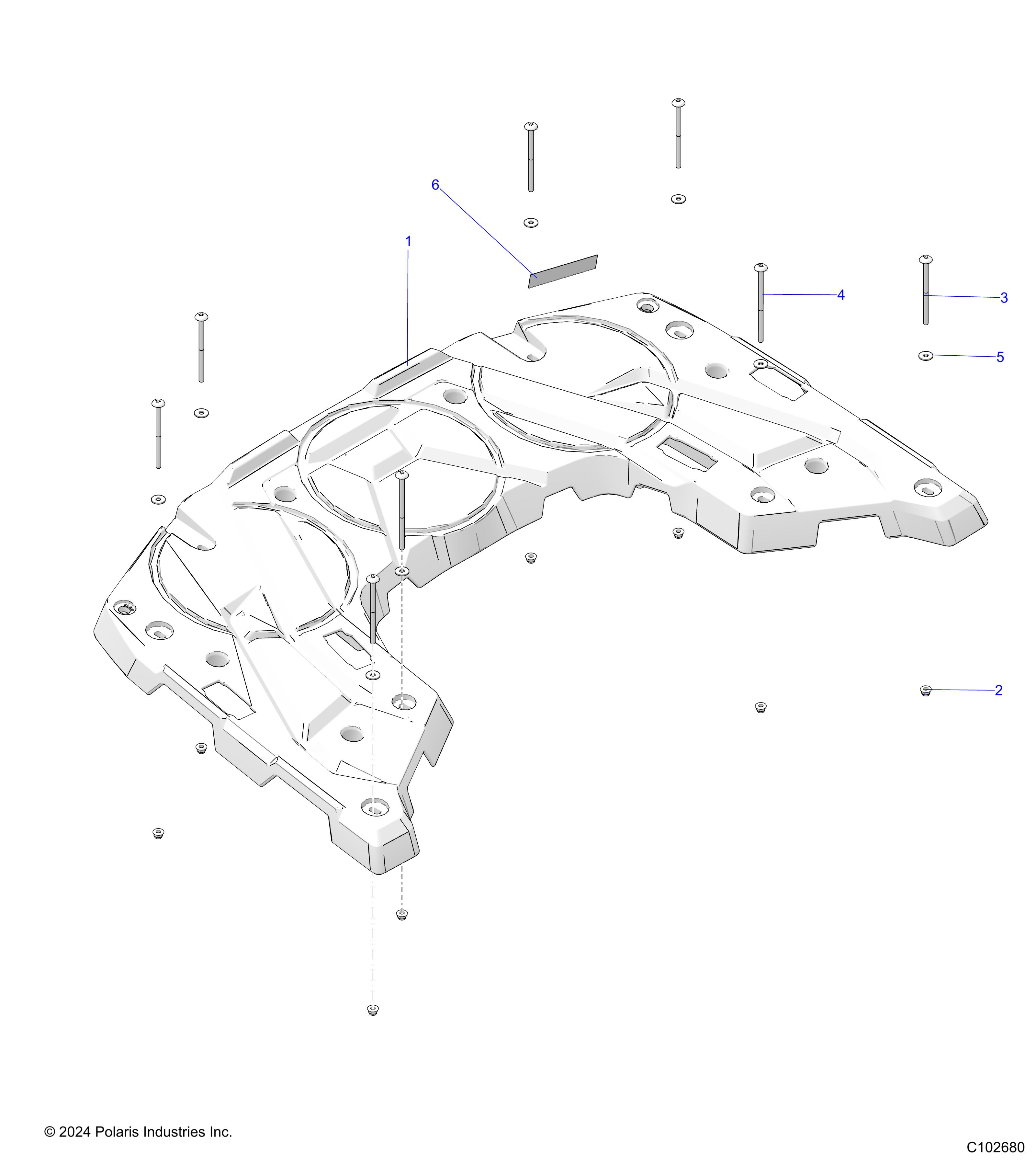 BODY, REAR RACK - A25SHE57CP (C102680)