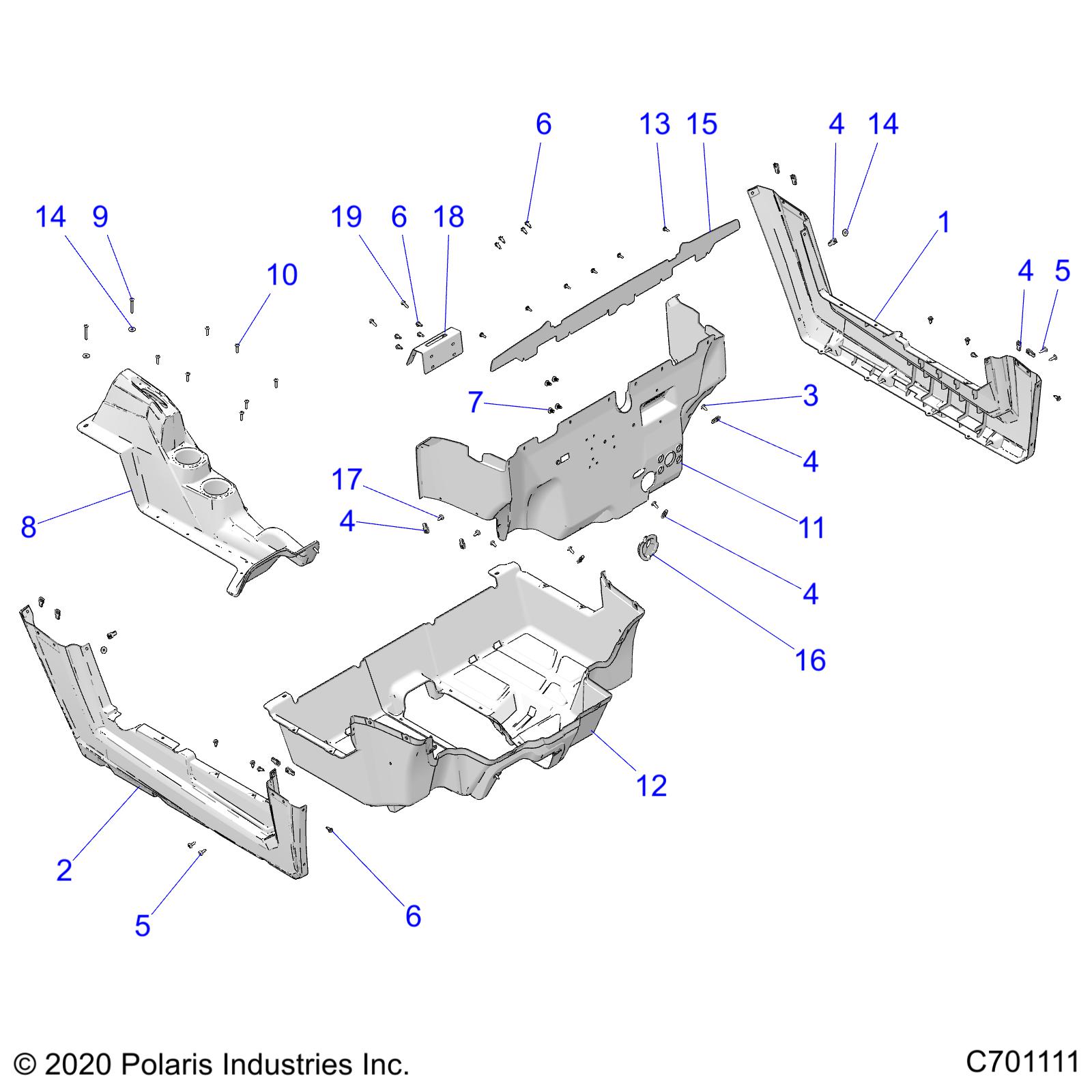 BODY, FLOOR and ROCKER PANELS - Z20CHA57K2 (49RGRFLOOR12RZR600)