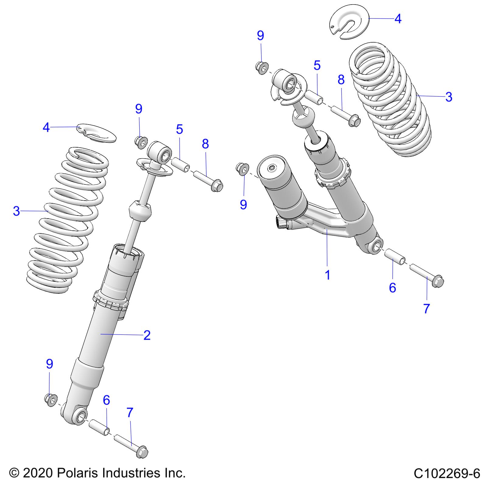 SUSPENSION, REAR SHOCK, MOUNTING - A21SVE95KK (C102269-6)