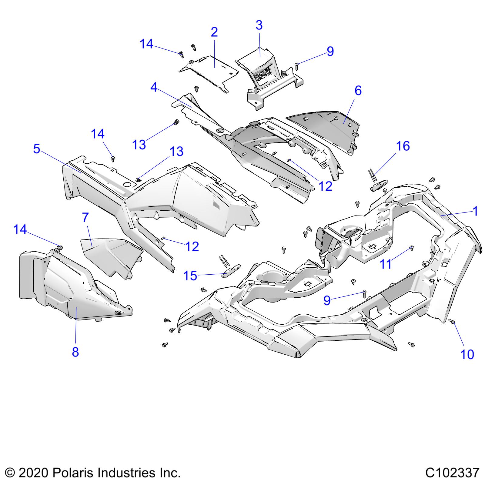 BODY, FRONT CAB and SIDE PANELS - A21SXV95AG/CAG (C102337)