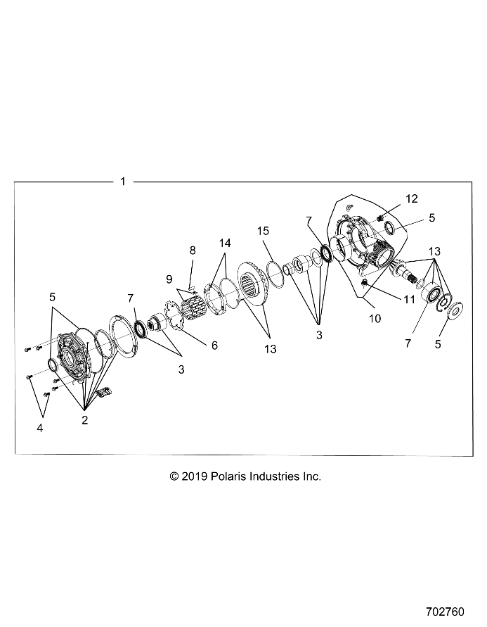 DRIVE TRAIN, FRONT GEARCASE - Z20N4E99NC (702760)