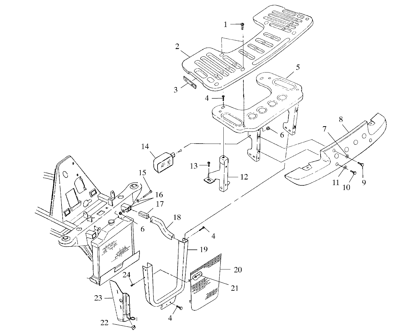 FRONT RACK and BUMPER MOUNTING - A00CH46CA (4954785478A009)