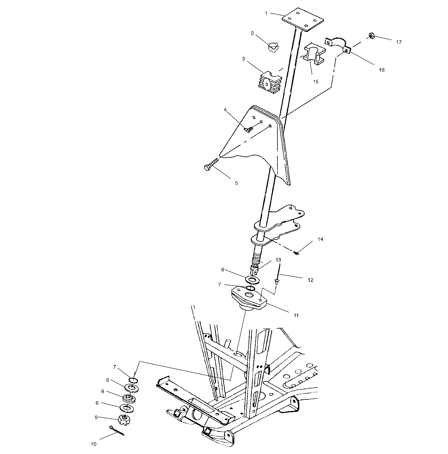 STEERING POST - A00CH46CA (4954785478B010)