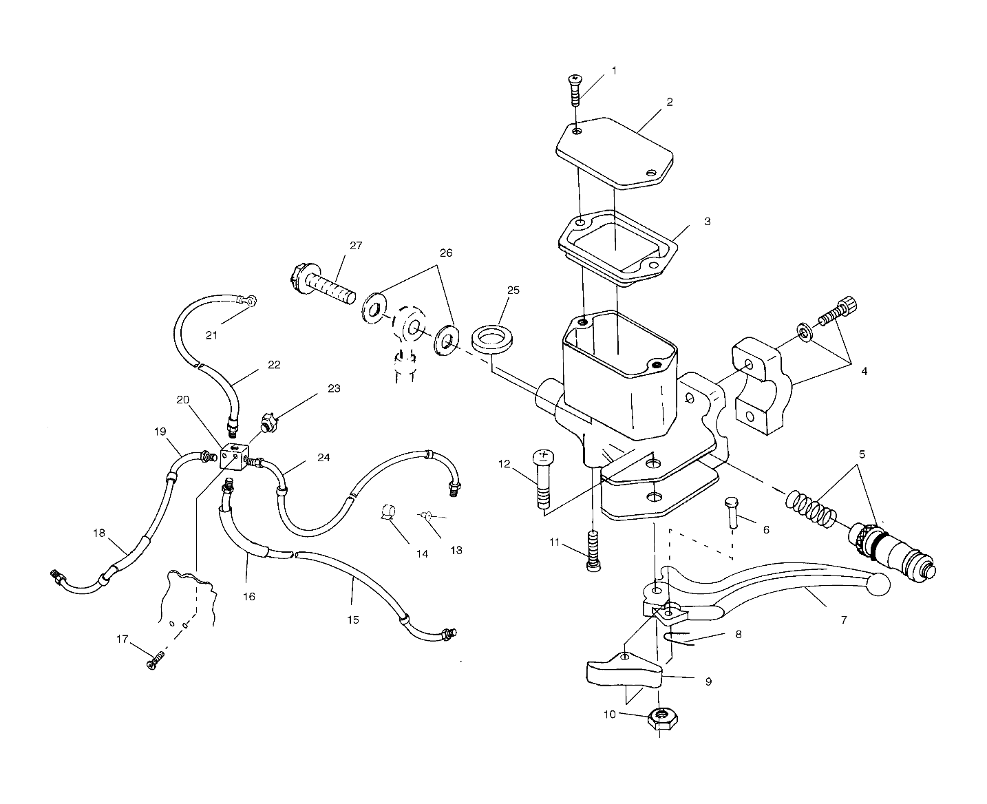 CONTROLS - MASTER CYLINDER/BRAKE LINE - A00CL50AA (4954815481B010)