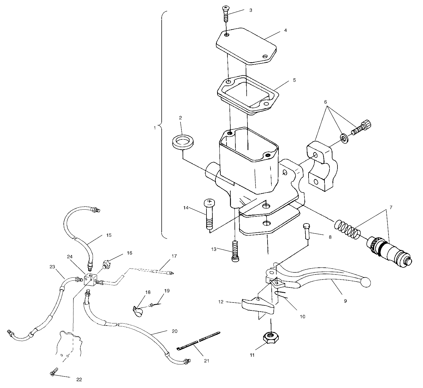 CONTROLS - MASTER CYLINDER/BRAKE LINE - A00BA25CA (4954825482B008)