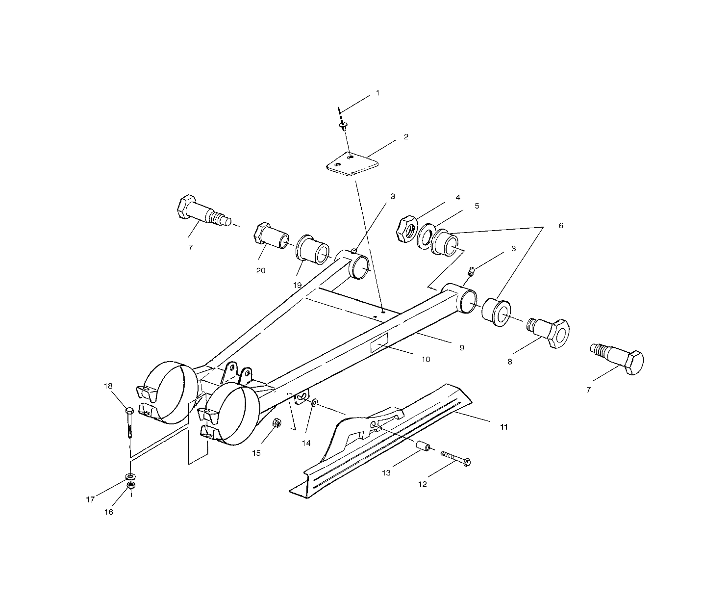 SWING ARM/SHOCK MOUNTING - A00BA25CA (4954825482B012)