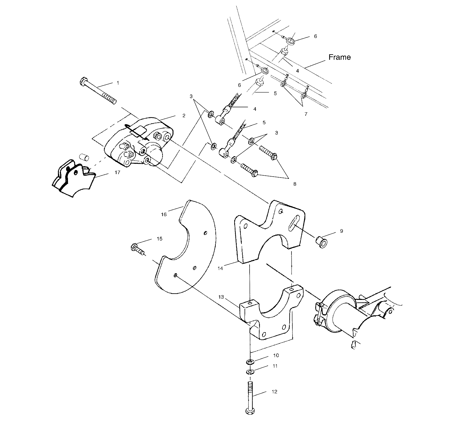 REAR CALIPER MOUNTING - A00BA25CA (4954825482B013)