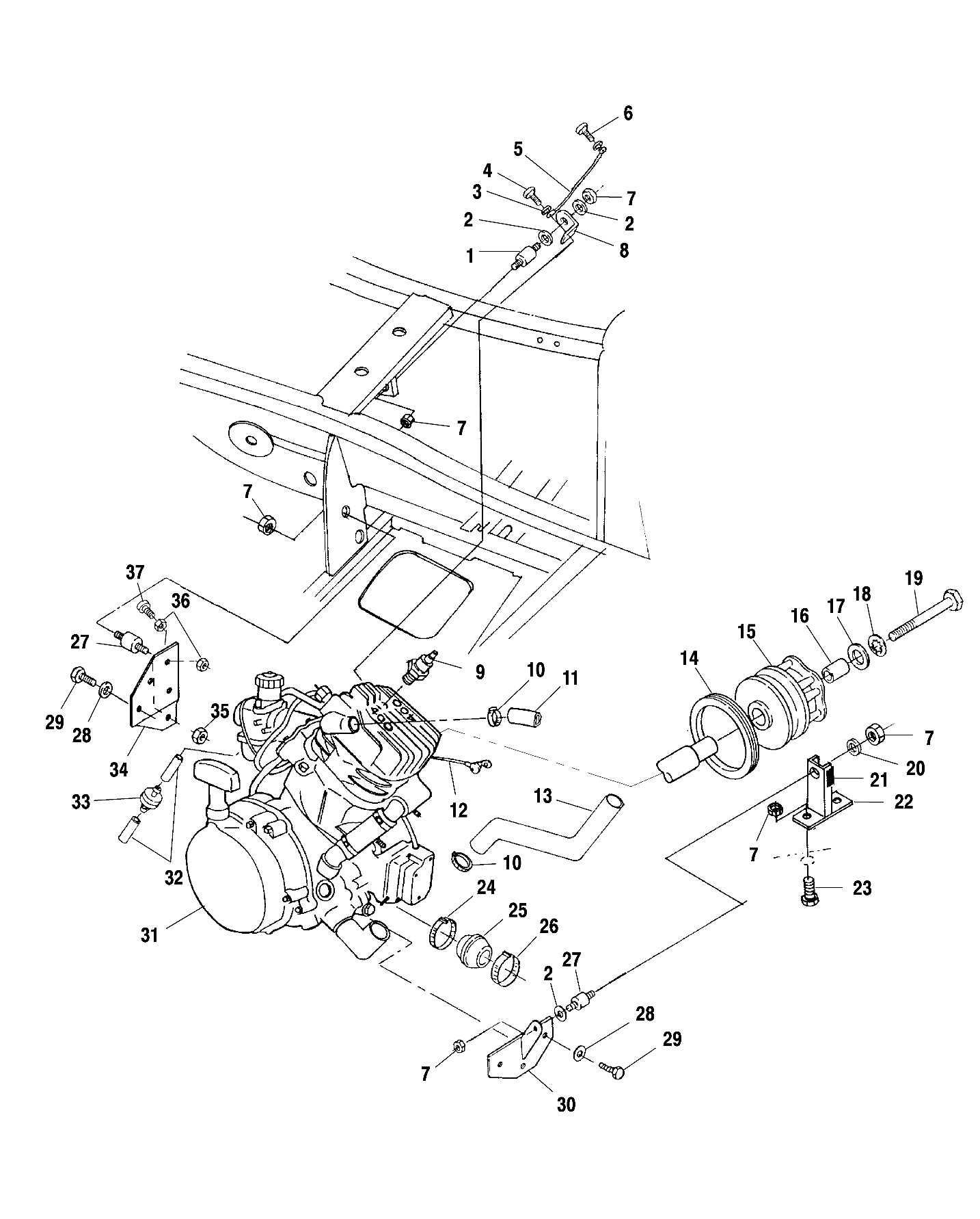 ENGINE MOUNTING - A00BA38CA (4954835483A009)