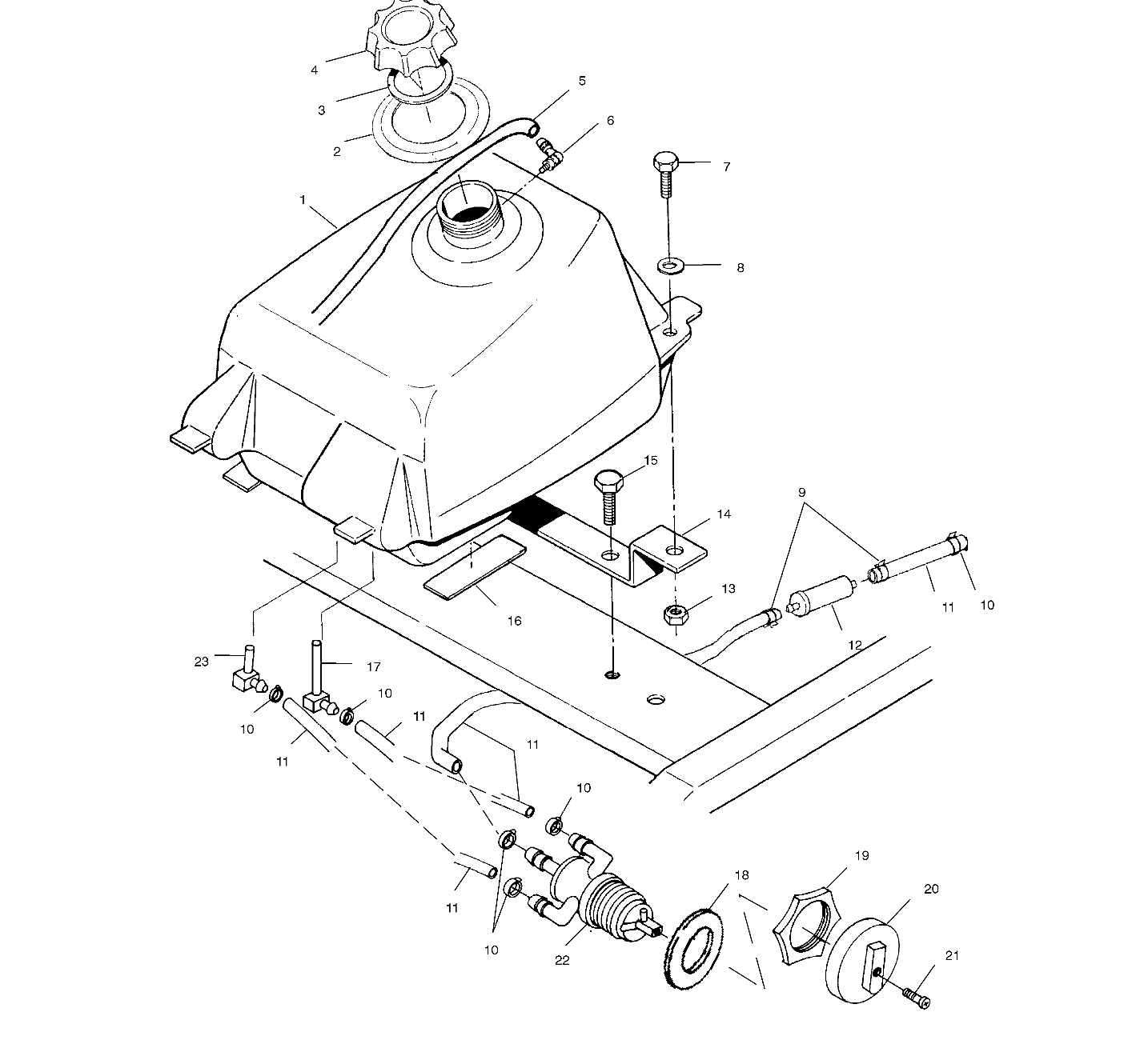 FUEL TANK - A00BA38CA (4954835483A013)