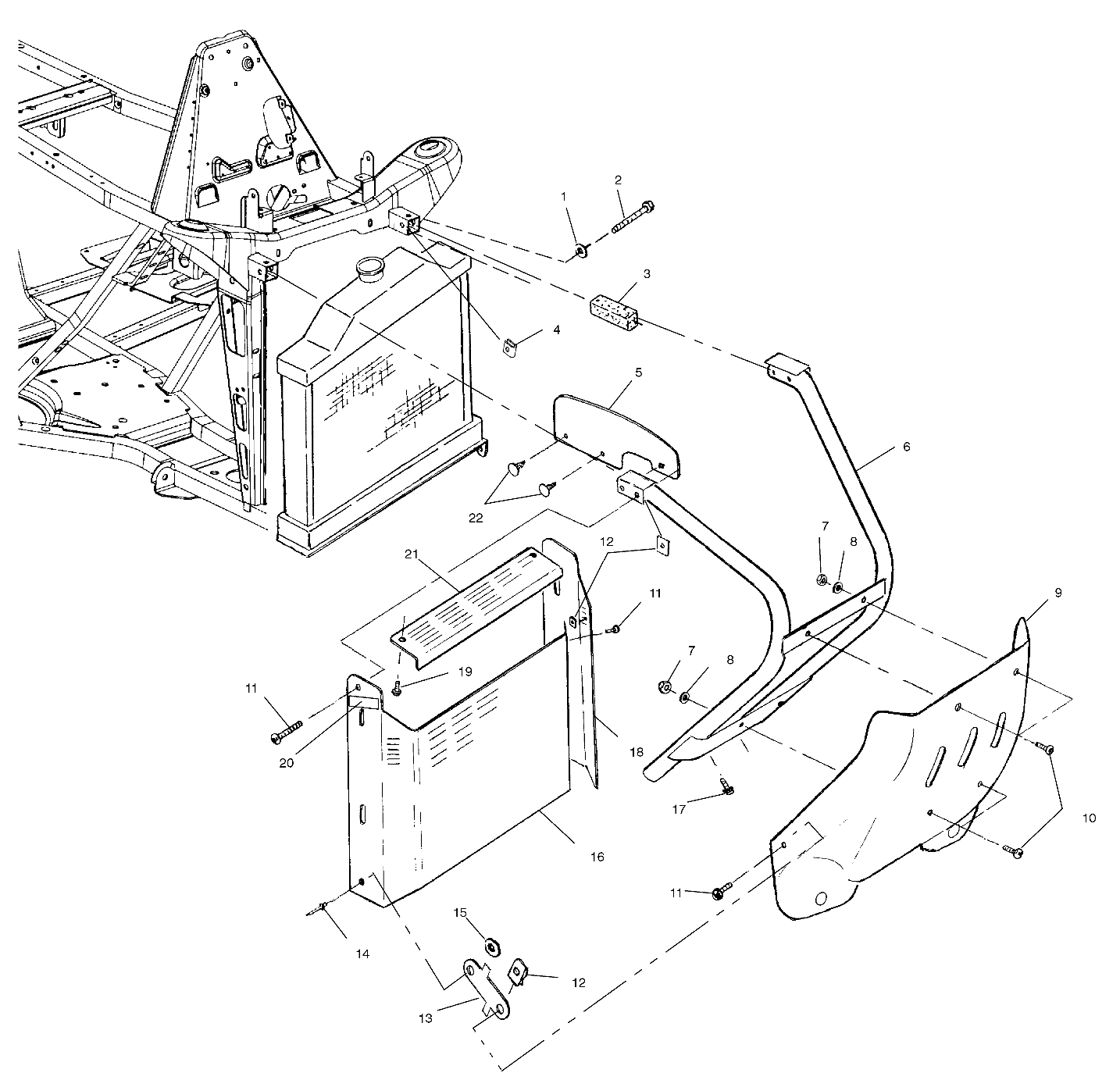 FRONT BUMPER and SHIELDS - A00BG38CA (4954845484A007)