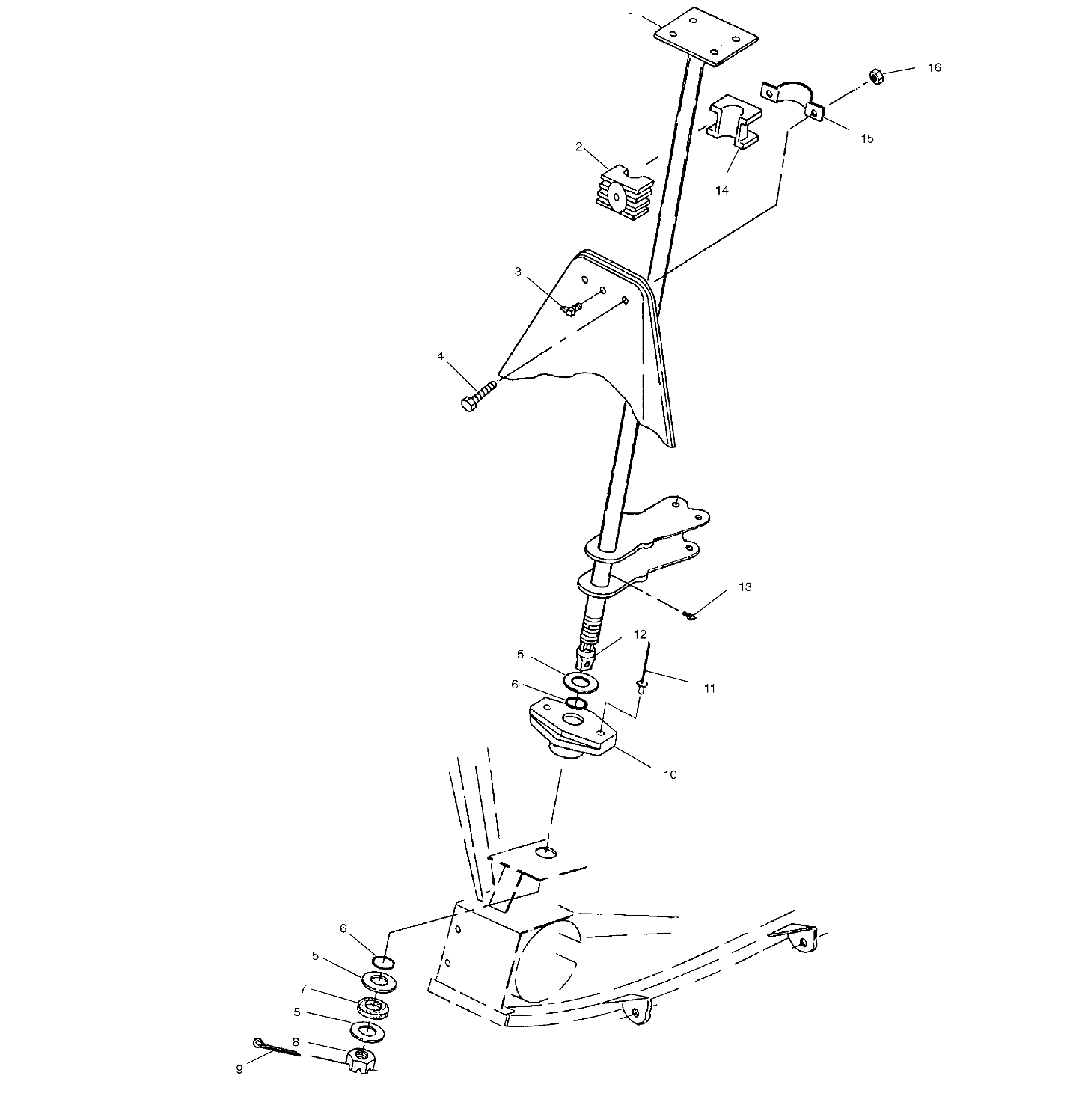 STEERING POST - A00BG38CA (4954845484B011)