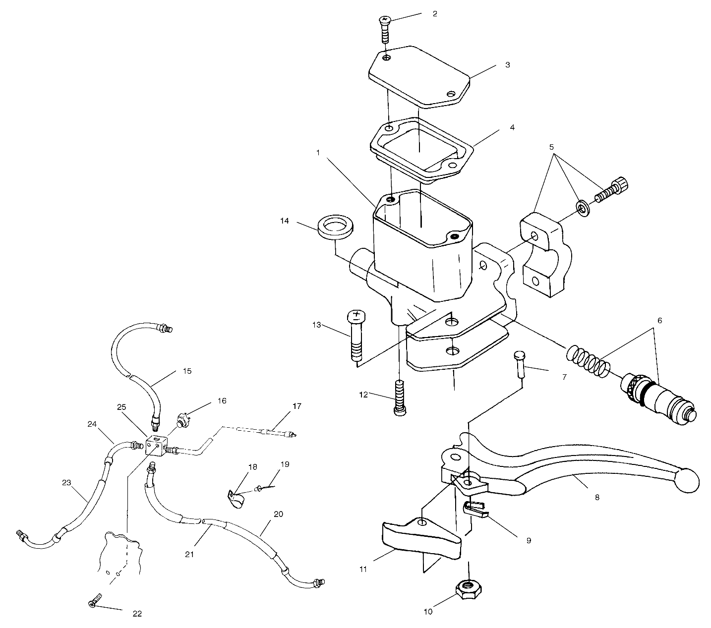 CONTROLS - MASTER CYLINDER/BRAKE LINE - A00BG38CA (4954845484B013)