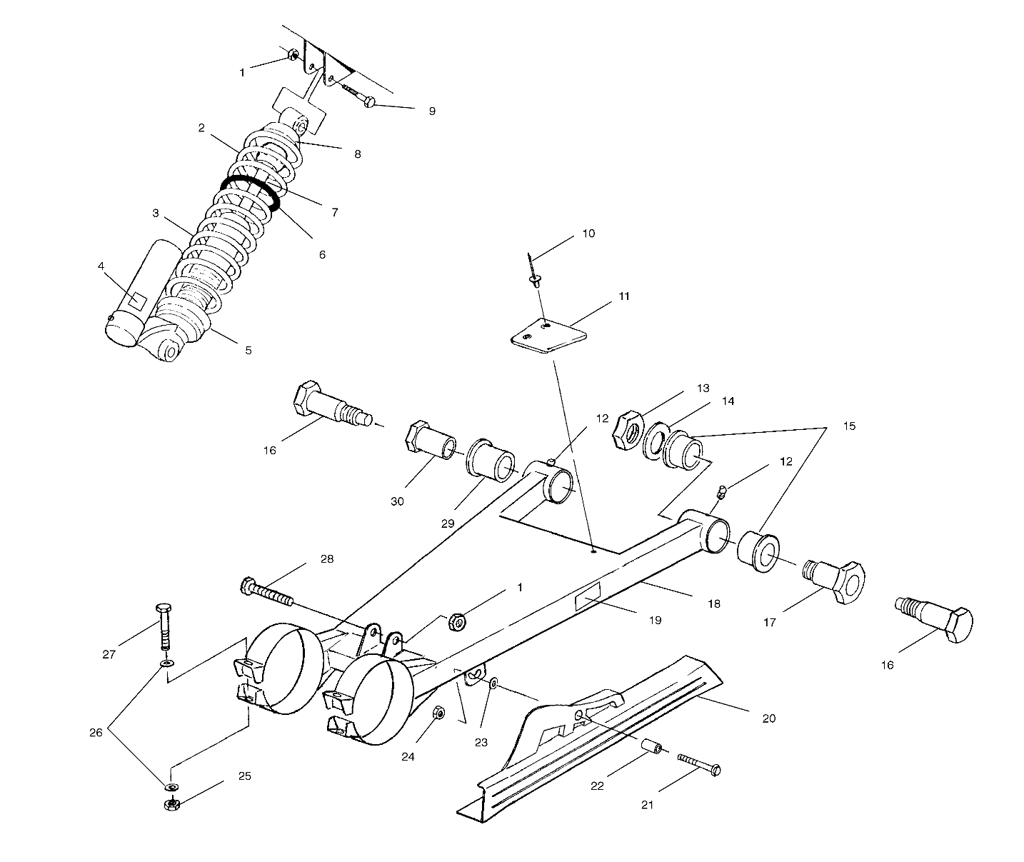 SWING ARM/SHOCK MOUNTING - A00BG38CA (4954845484C008)