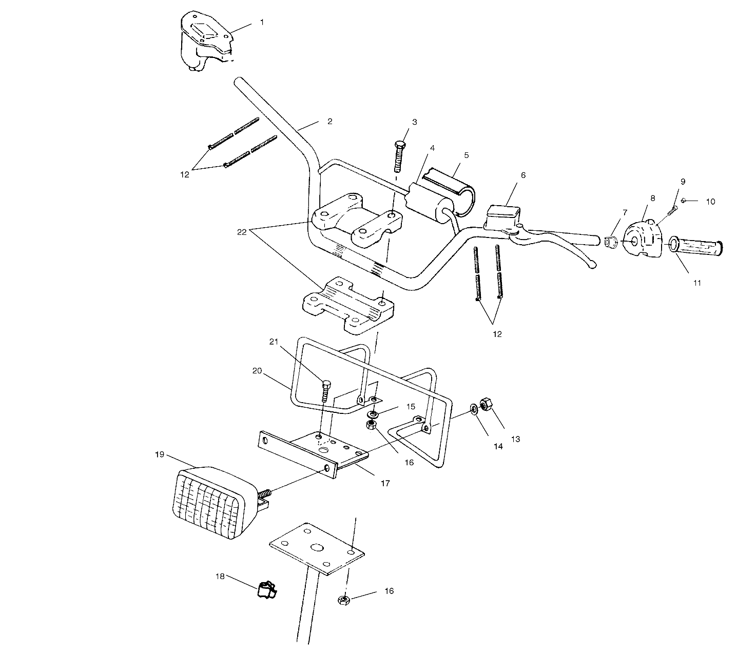 HANDLEBAR/HEADLIGHT - A00BG50AA (4954855485B010)