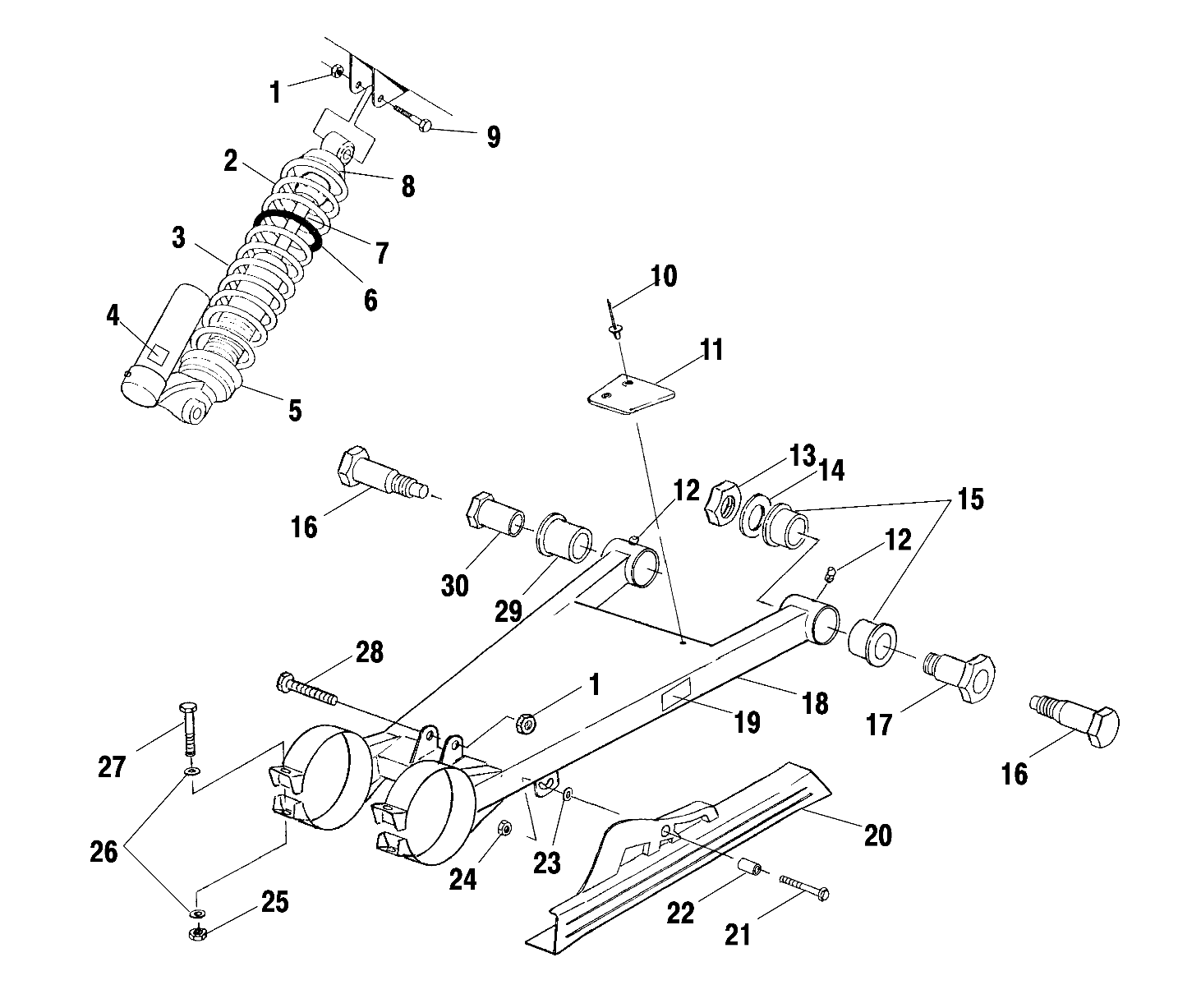 SWING ARM/SHOCK MOUNTING - A00BG50AA (4954855485C010)