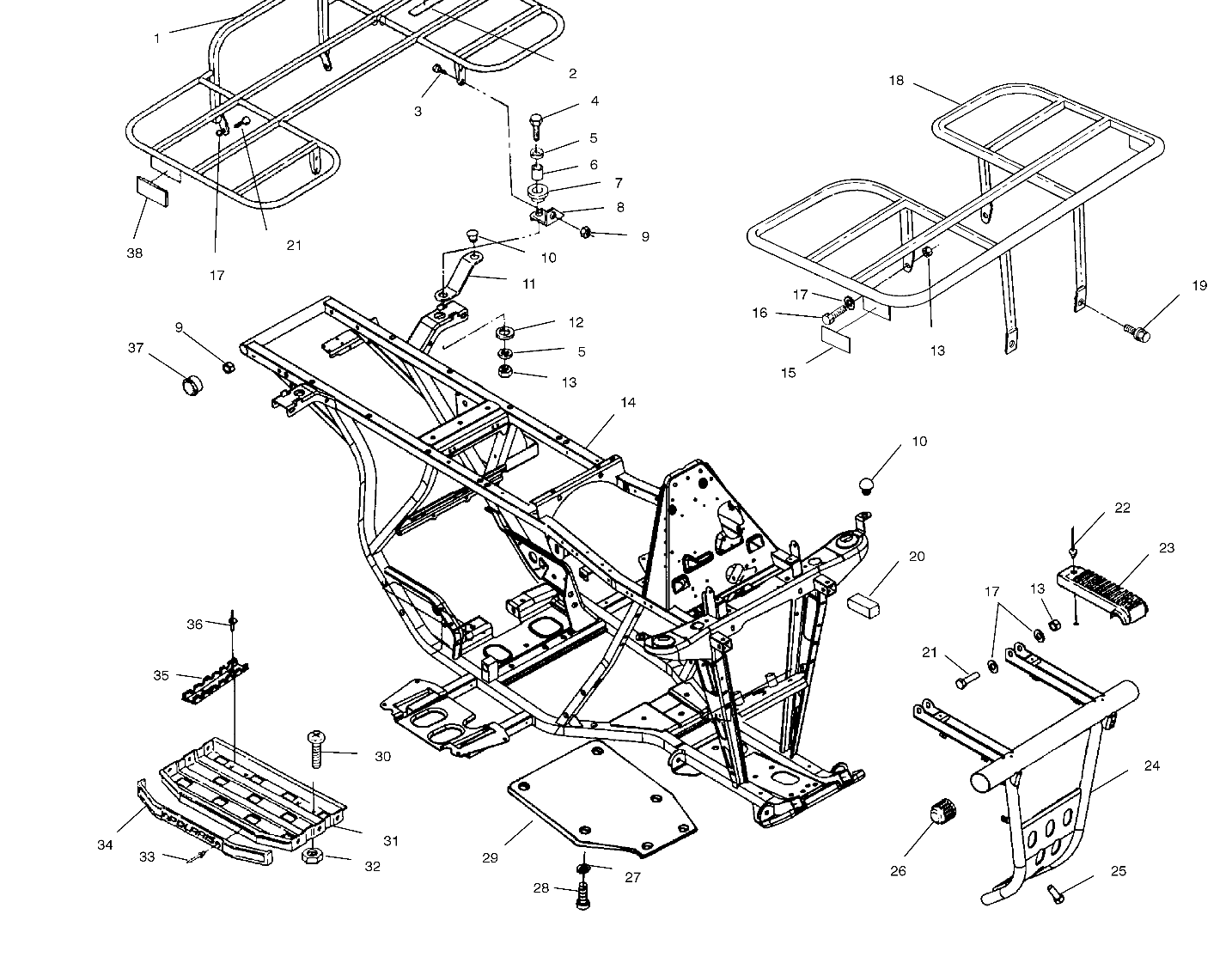 BUMPER and RACK MOUNTING - A00AG25CA (4954865486A007)